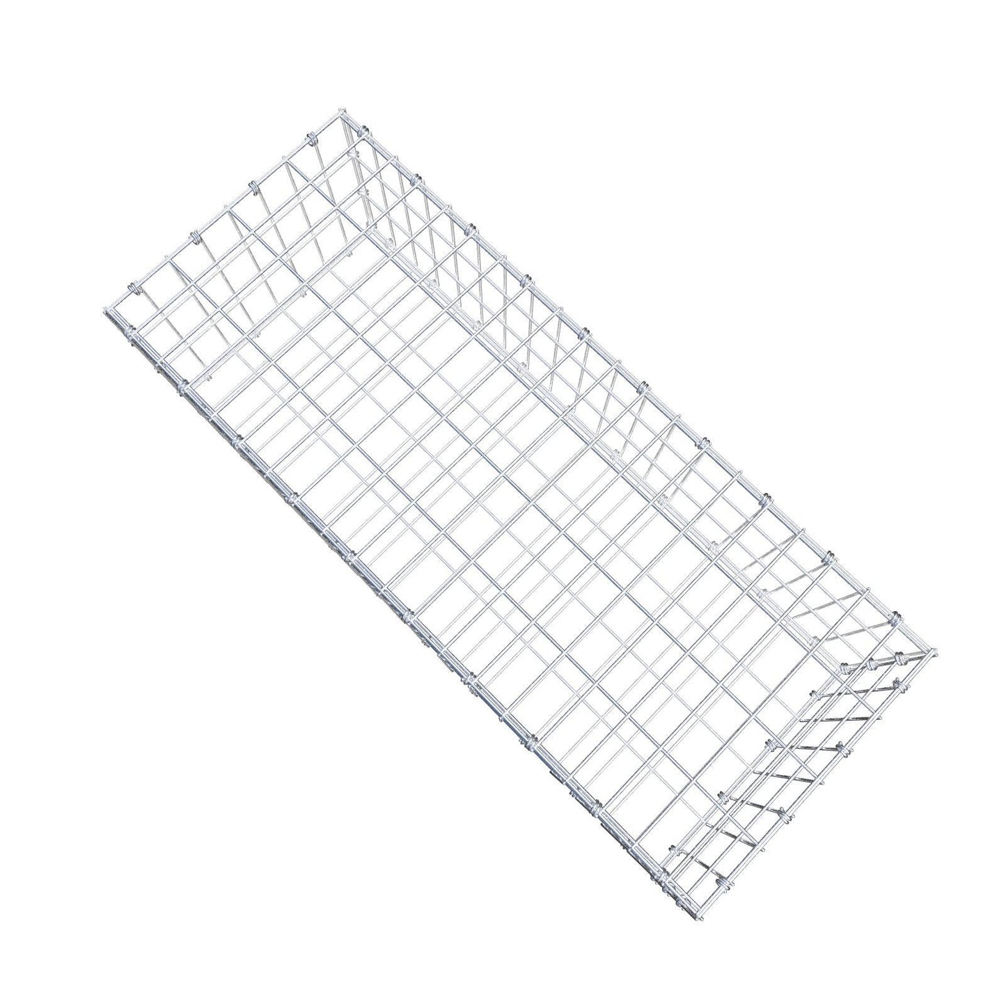 Gabione 100 cm x 30 cm x 40 cm (L x H x T), Maschenweite 5 x 10 cm, Spiralring
