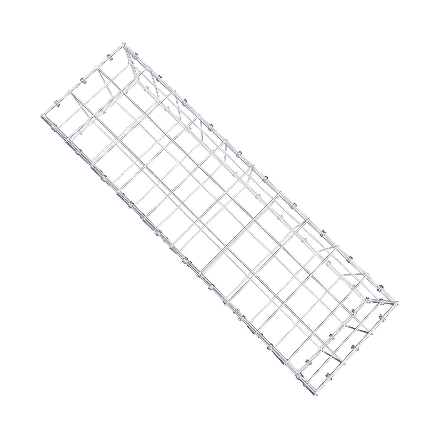 Gabione 100 cm x 20 cm x 30 cm (L x H x T), Maschenweite 10 x 10 cm, Spiralring