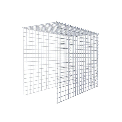 Opvokset gabion type 4 100 cm x 80 cm x 50 cm (L x H x D), maskestørrelse 5 cm x 5 cm, spiral