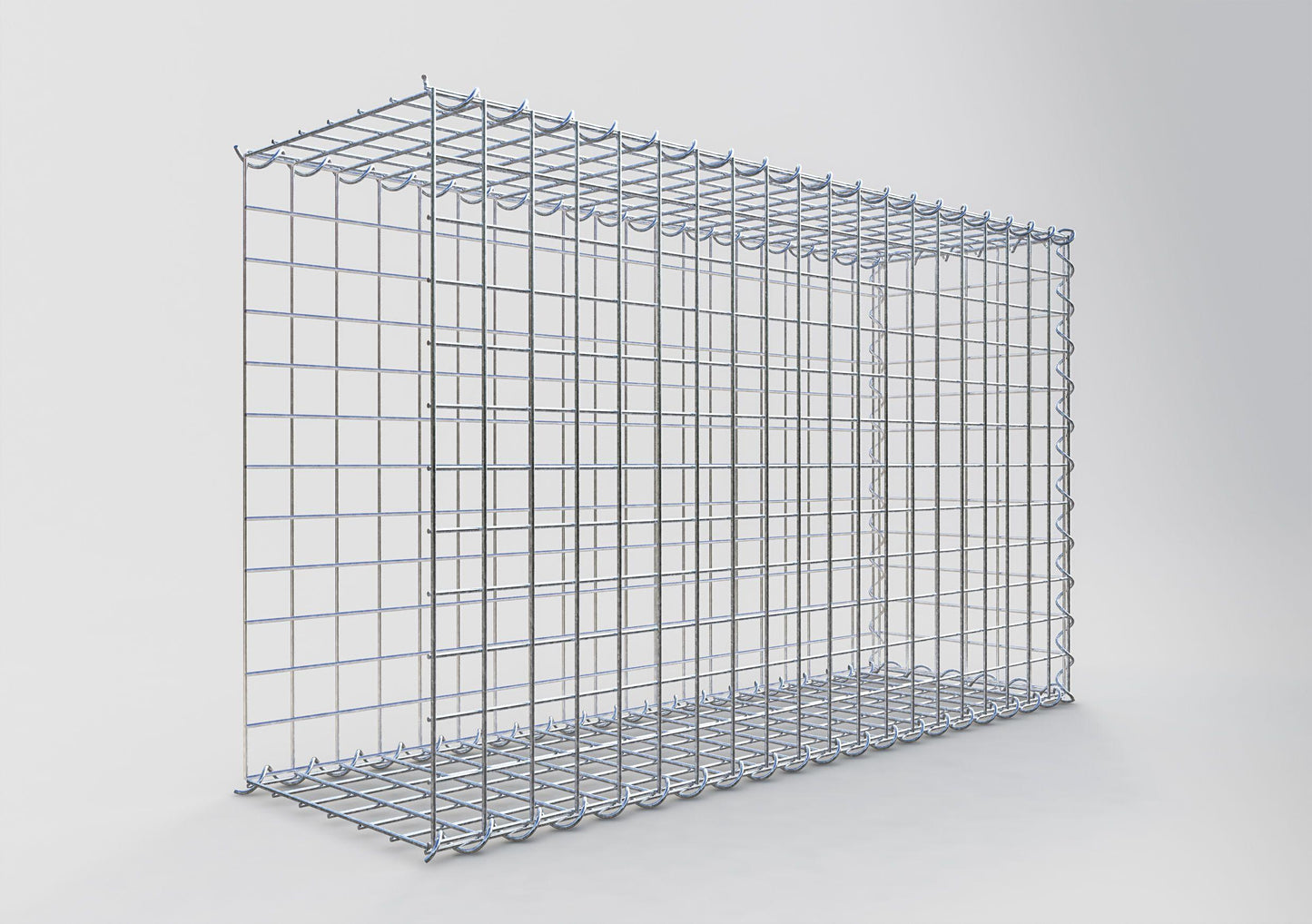Gabion rapporté type 2 100 cm x 60 cm x 30 cm (L x H x P), mailles 5 cm x 5 cm, spirale