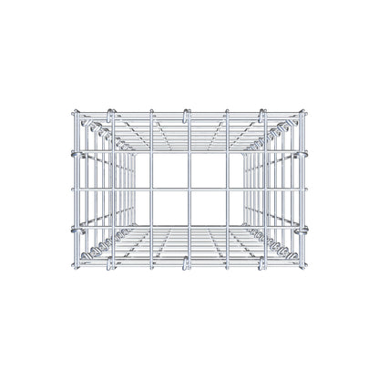 Monteret gabion type 3 100 cm x 30 cm x 20 cm (L x H x D), maskestørrelse 5 cm x 10 cm, C-ring