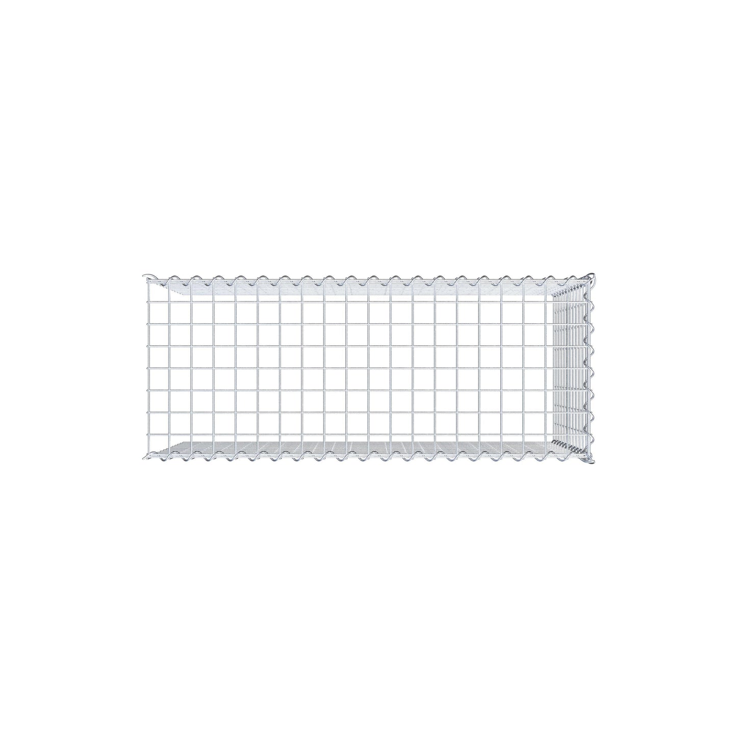 Add-on schanskorf type 4 100 cm x 60 cm x 40 cm (L x H x D), maaswijdte 5 cm x 5 cm, spiraalvormig