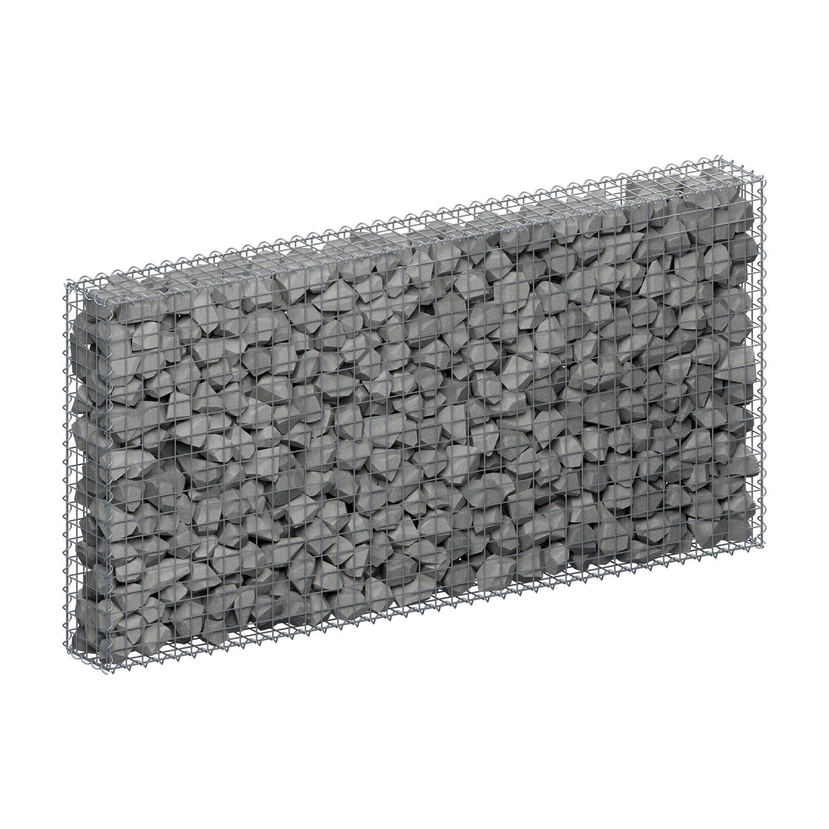Gabion 200 cm x 100 cm x 20 cm (L x H x P), mailles 5 cm x 5 cm, spirale