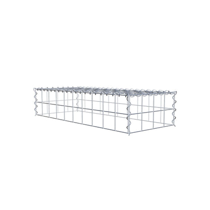 Opvokset gabion type 3 100 cm x 20 cm x 40 cm (L x H x D), maskestørrelse 10 cm x 10 cm, spiral