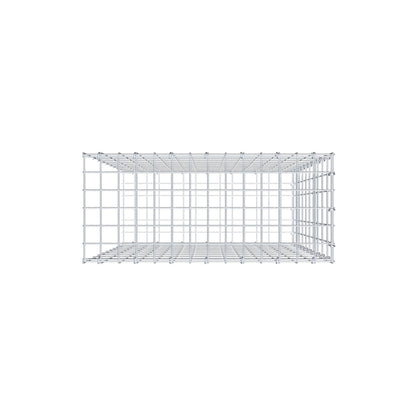 Opzetpaal type 2 100 cm x 70 cm x 30 cm, maaswijdte 5 cm x 10 cm, C-ring