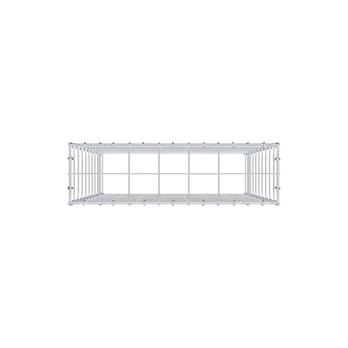 Monteret gabion type 3 100 cm x 70 cm x 20 cm (L x H x D), maskestørrelse 10 cm x 10 cm, C-ring