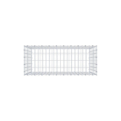 Schanskorf 100 cm x 80 cm x 40 cm (L x H x D), maaswijdte 5 x 10 cm, spiraalring