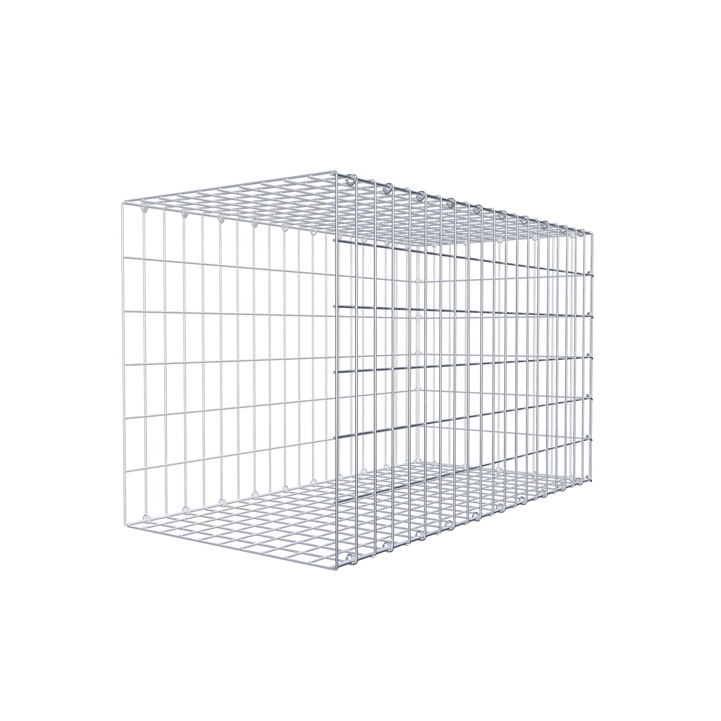 Monteret gabion type 2 100 cm x 60 cm x 50 cm, maskestørrelse 5 cm x 10 cm, C-ring