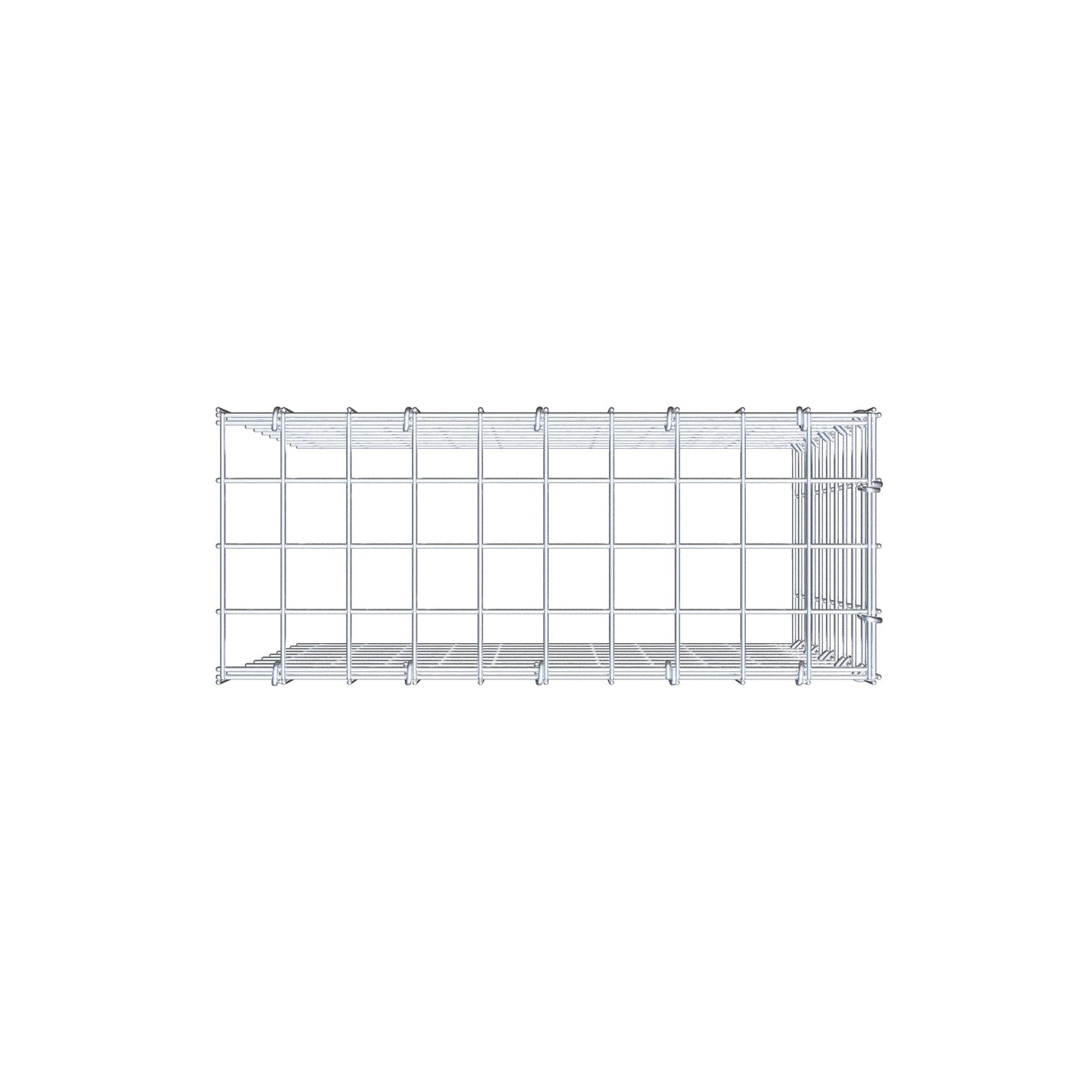 Add-on schanskorf type 4 50 cm x 50 cm x 20 cm (L x H x D), maaswijdte 5 cm x 5 cm, C-ring