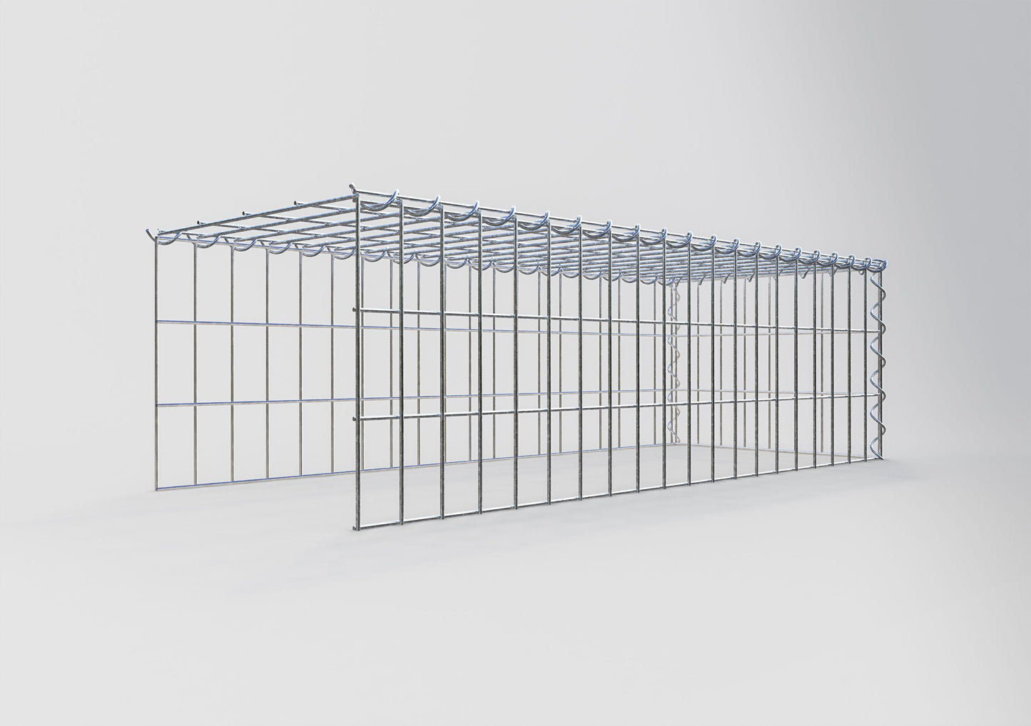 Add-on schanskorf type 4 100 cm x 30 cm x 40 cm (L x H x D), maaswijdte 5 cm x 10 cm, spiraalvormig