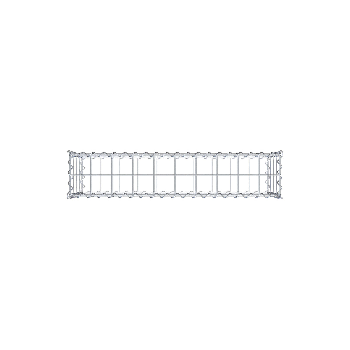 Gabione 100 cm x 40 cm x 20 cm (L x H x T), Maschenweite 10 cm x 10 cm, Spirale