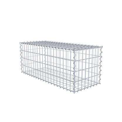 Schanskorf 100 cm x 40 cm x 40 cm (L x H x D), maaswijdte 5 cm x 10 cm, spiraalvormig