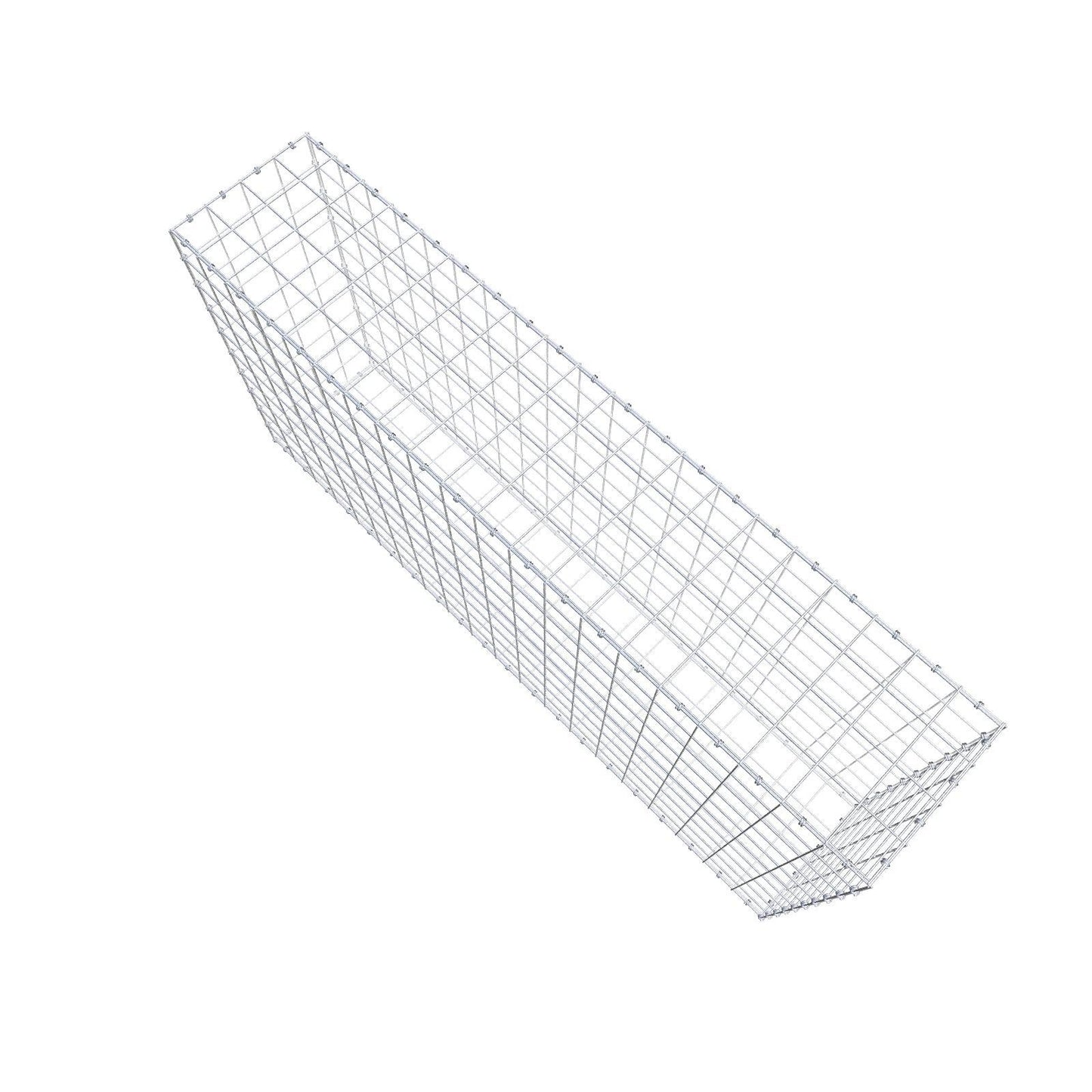 Gabion 200 cm x 100 cm x 40 cm (L x H x D), maskestørrelse 10 x 10 cm, spiralring