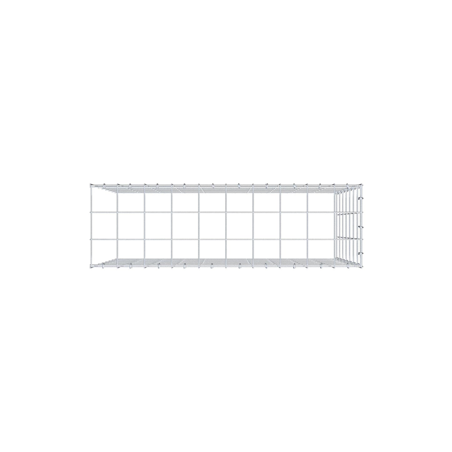 Opzetpaal type 4 100 cm x 70 cm x 30 cm (L x H x D), maaswijdte 10 cm x 10 cm, C-ring