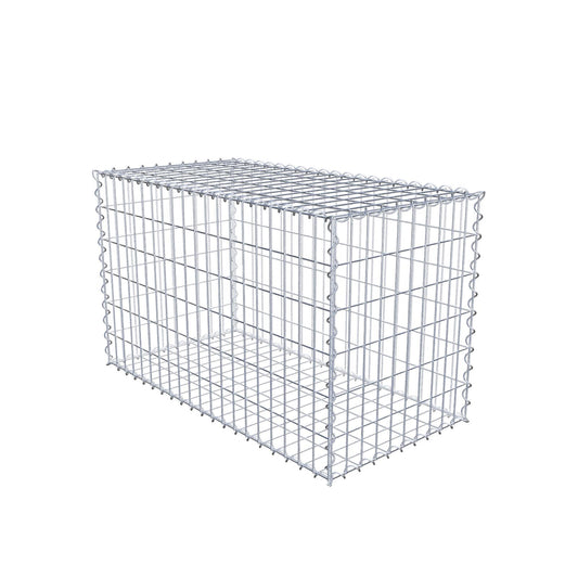 Gabion 100 cm x 60 cm x 50 cm (L x H x D), maskstorlek 5 cm x 10 cm, spiral