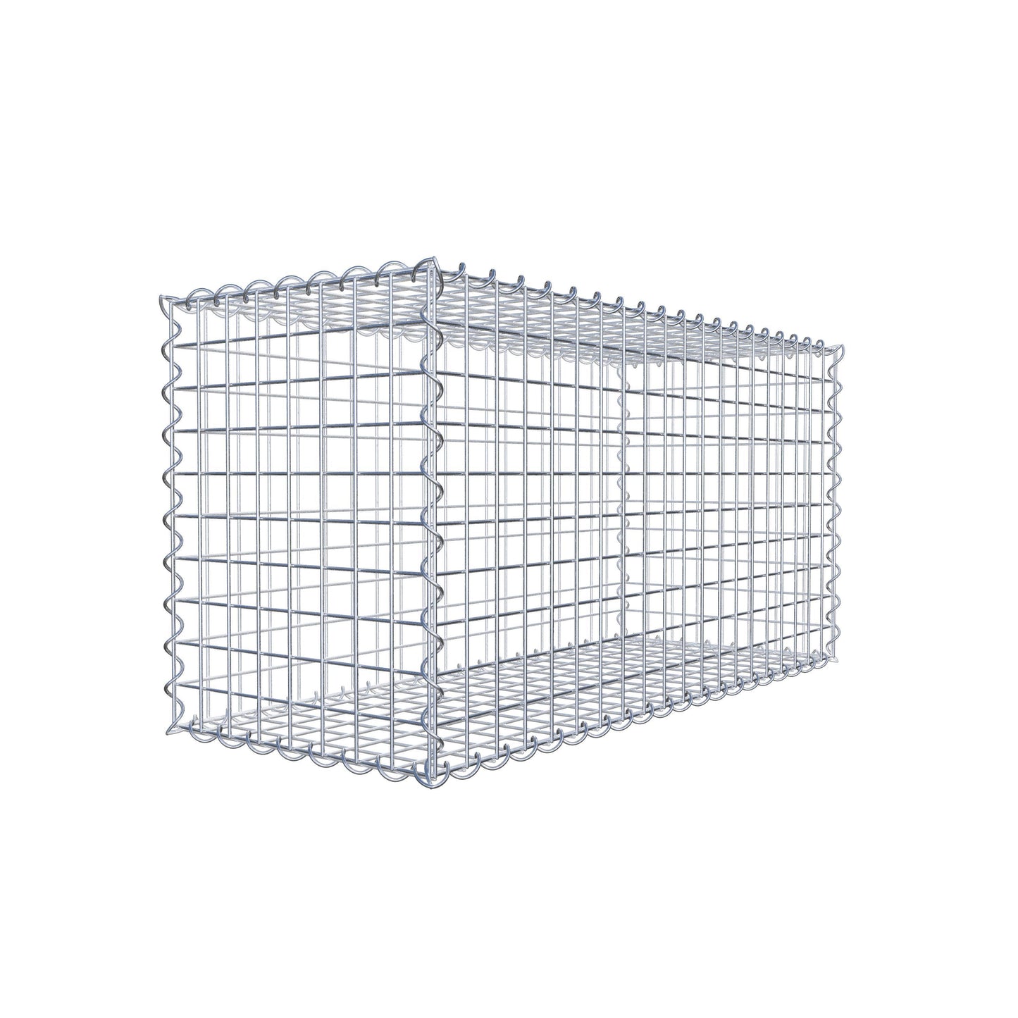 Gabion 100 cm x 50 cm x 40 cm (L x H x D), maskestørrelse 5 cm x 5 cm, spiral
