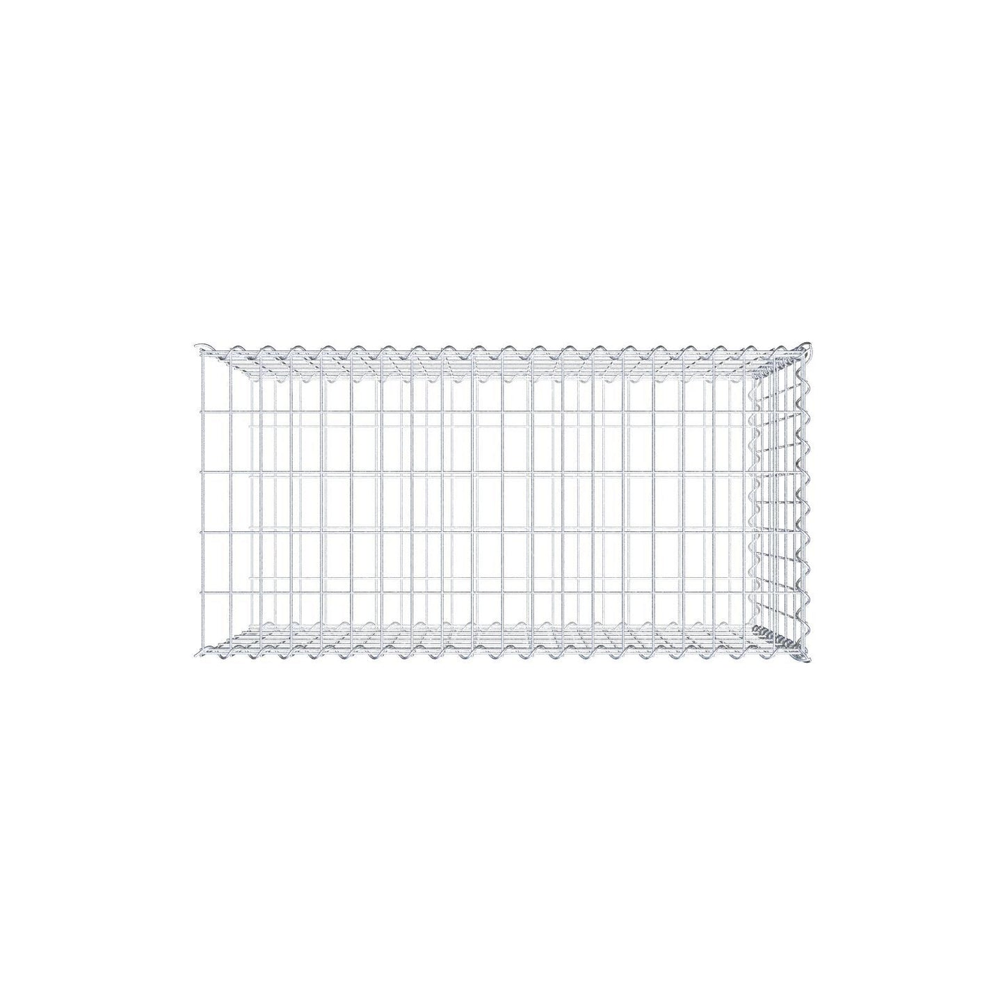 Add-on schanskorf type 2 100 cm x 60 cm x 50 cm (L x H x D), maaswijdte 5 cm x 10 cm, spiraalvormig