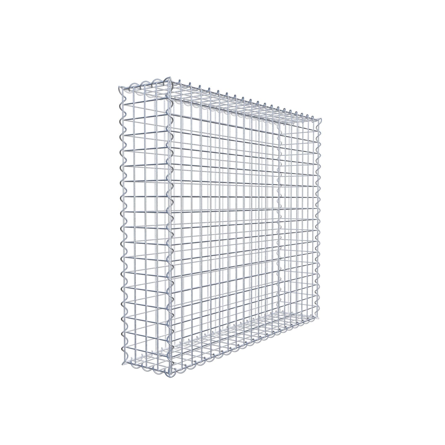 Gabion 100 cm x 90 cm x 20 cm (L x H x D), maskestørrelse 5 cm x 5 cm, spiral