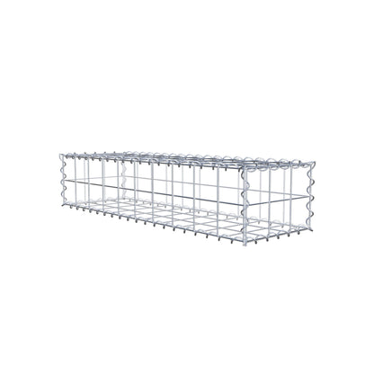 Schanskorf 100 cm x 20 cm x 30 cm (L x H x D), maaswijdte 10 cm x 10 cm, spiraalvormig