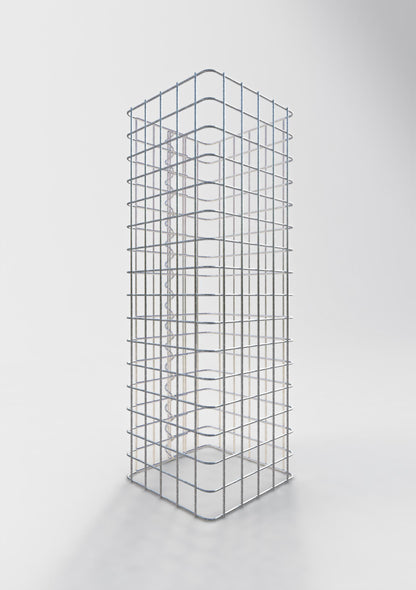 Gabionensäule eckig 27 cm x 27 cm, 80 cm Höhe, MW 5 cm x 5 cm