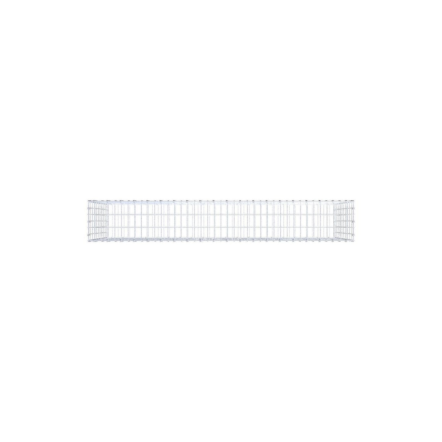 Gabione 200 cm x 100 cm x 30 cm (L x H x T), Maschenweite 5 x 10 cm, Spiralring