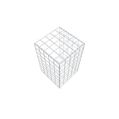 Monteret gabion type 2 80 cm x 50 cm x 50 cm (L x H x D), maskestørrelse 10 cm x 10 cm, C-ring
