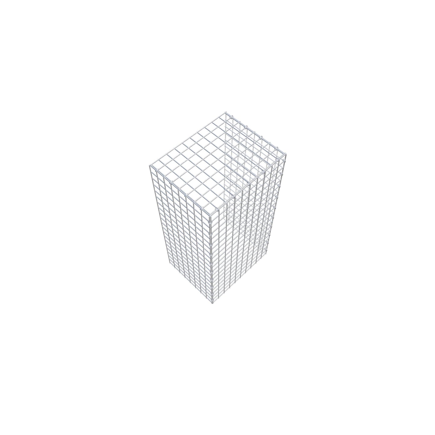 Monteret gabion type 4 100 cm x 40 cm x 50 cm (L x H x D), maskestørrelse 5 cm x 5 cm, C-ring