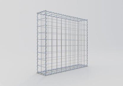 Schanskorf 100 cm x 90 cm x 20 cm (L x H x D), maaswijdte 10 cm x 10 cm, spiraalvormig