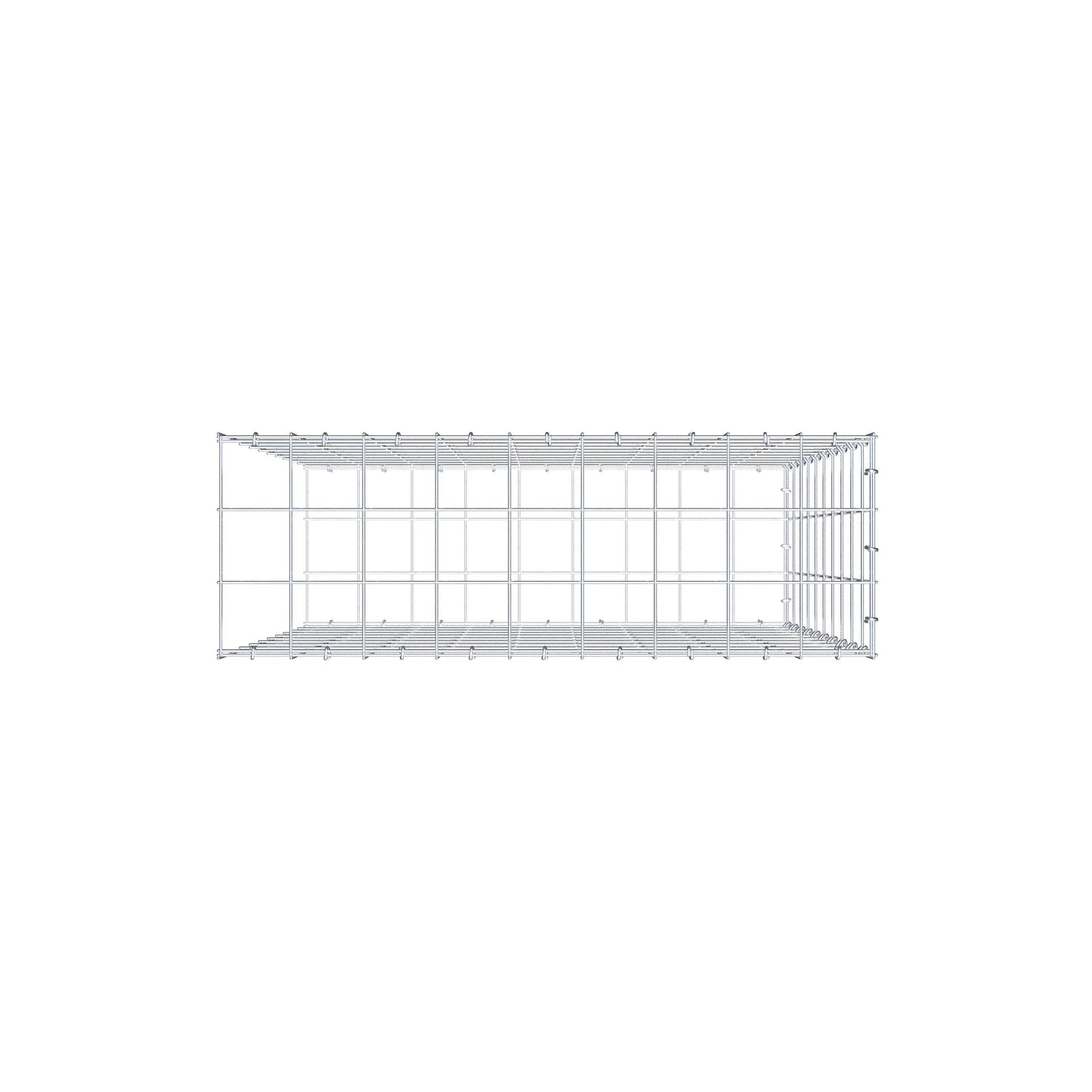 Fourche rapportée type 2 100 cm x 90 cm x 30 cm (L x H x P), mailles 10 cm x 10 cm, anneau en C