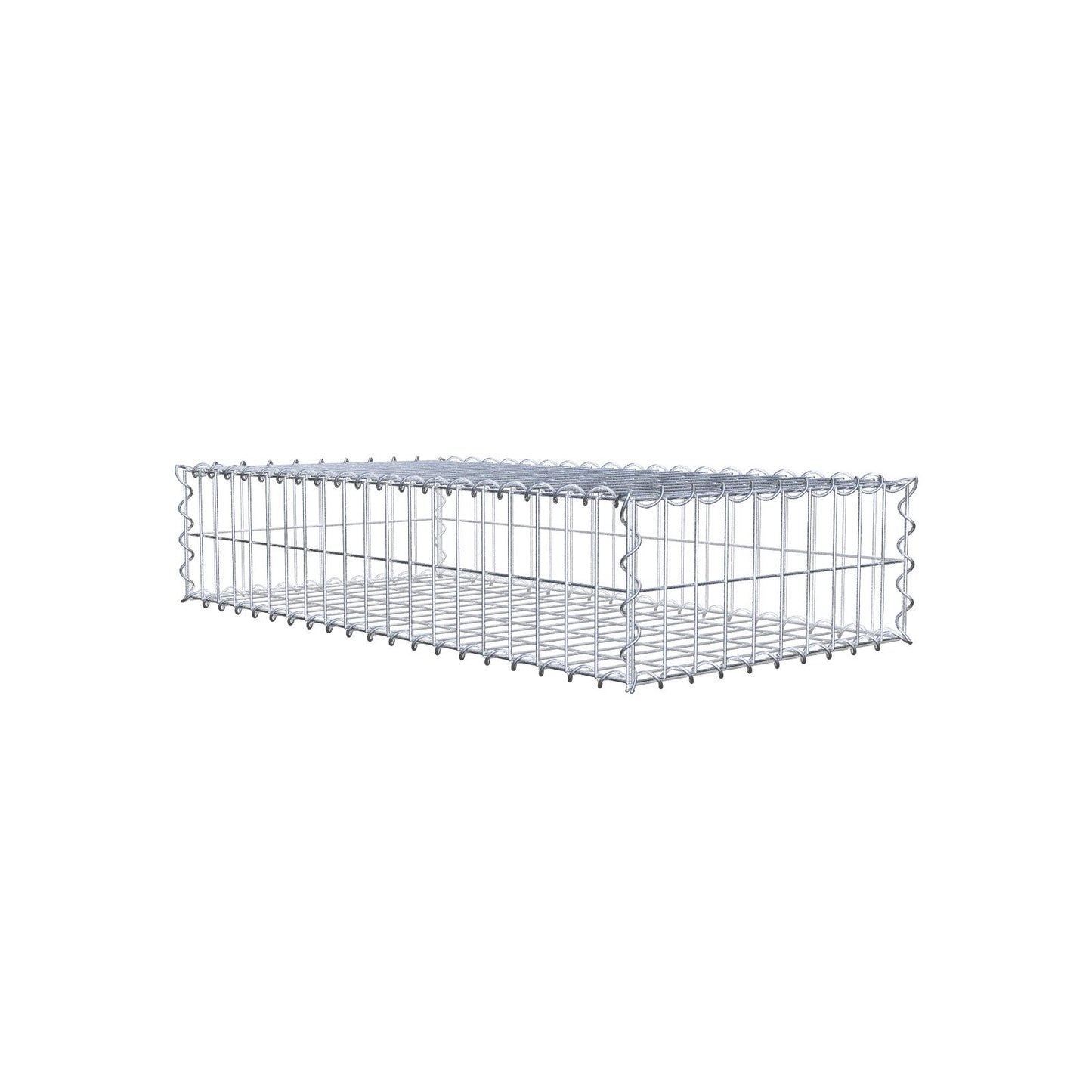 Schanskorf 100 cm x 20 cm x 50 cm (L x H x D), maaswijdte 5 cm x 10 cm, spiraalvormig
