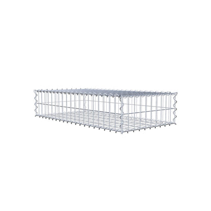 Schanskorf 100 cm x 20 cm x 50 cm (L x H x D), maaswijdte 5 cm x 10 cm, spiraalvormig