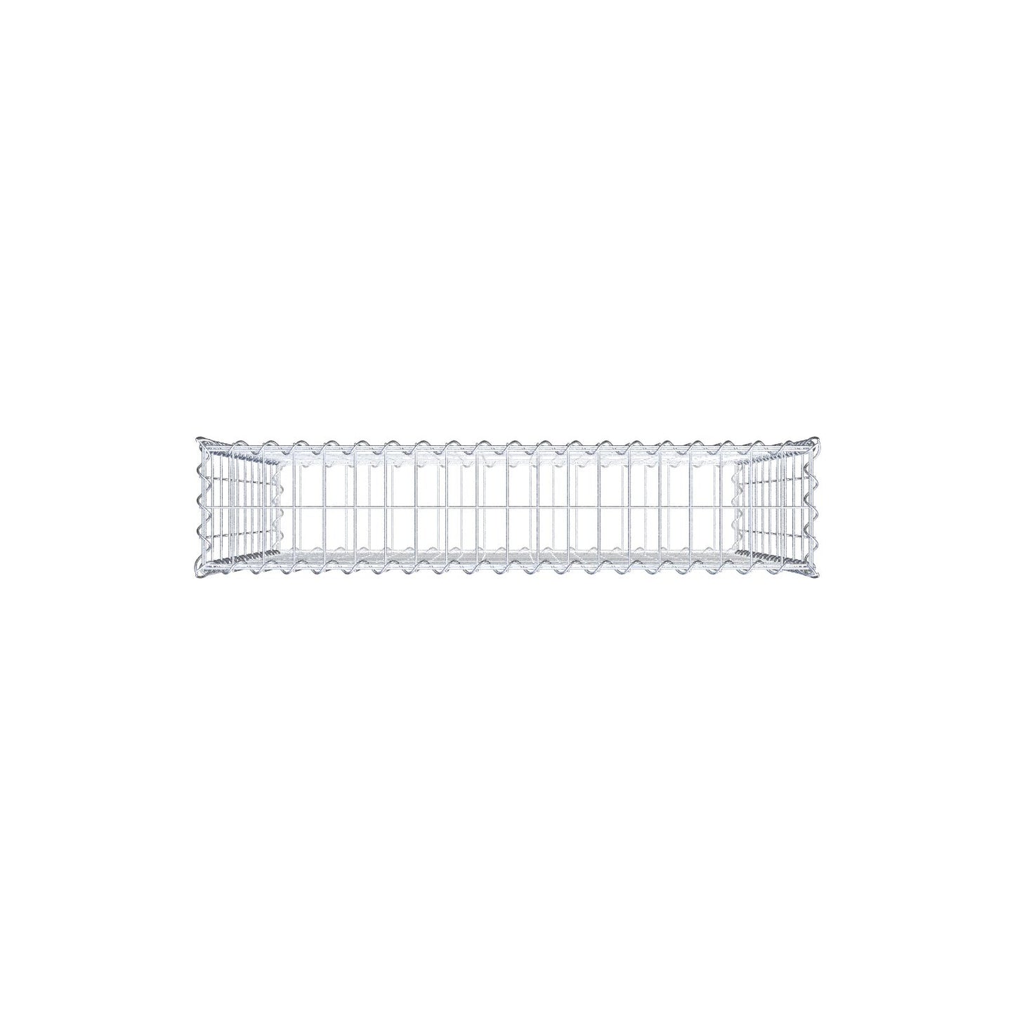 Gabion 100 cm x 100 cm x 20 cm (L x H x D), mesh size 5 cm x 10 cm, spiral
