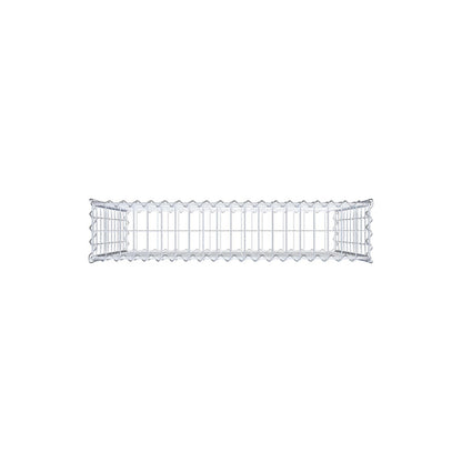 Gabion 100 cm x 100 cm x 20 cm (L x H x D), mesh size 5 cm x 10 cm, spiral