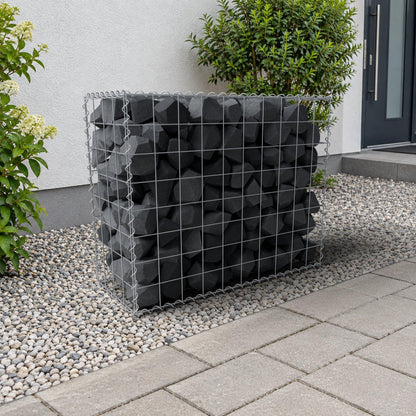 Gabion 100 cm x 80 cm x 40 cm (L x H x D), maskestørrelse 10 cm x 10 cm, spiral
