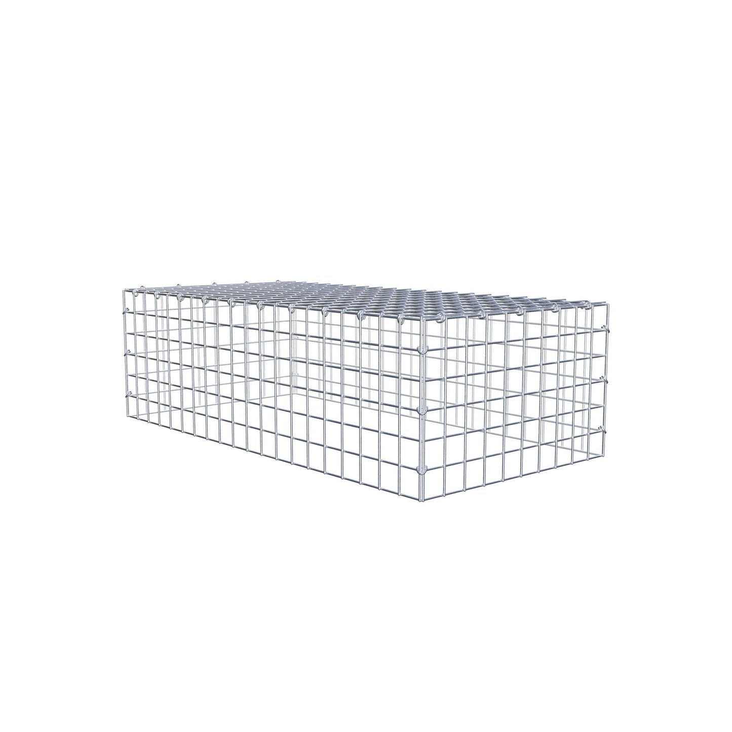 Type 3 oplegkorf 100 cm x 30 cm x 50 cm (L x H x D), maaswijdte 5 cm x 5 cm, C-ring