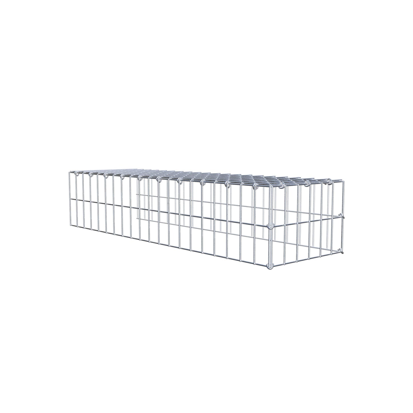 Gavión acoplable tipo 4 100 cm x 20 cm x 30 cm (L x A x P), malla 5 cm x 10 cm, anillo en C