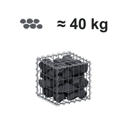 Gabion 30 cm x 30 cm x 30 cm (L x H x D), mesh size 5 cm x 10 cm, spiral