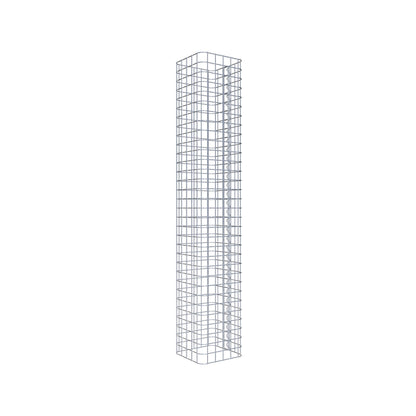 Colonne de gabion carrée 27 cm x 27 cm, hauteur 160 cm, MW 5 cm x 5 cm