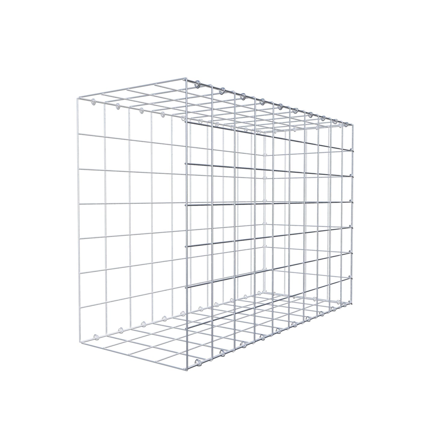 Type 2 oplegkorf 100 cm x 70 cm x 40 cm (L x H x D), maaswijdte 10 cm x 10 cm, C-ring