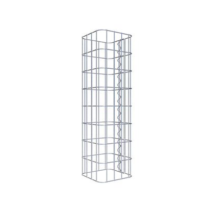 Colonne de gabion carrée 22 cm x 22 cm, hauteur 80 cm, MW 5 cm x 10 cm