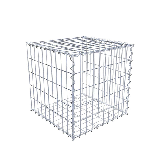 Aangegroeide schanskorf type 2 50 cm x 50 cm x 50 cm (L x H x D), maaswijdte 5 cm x 10 cm, spiraal