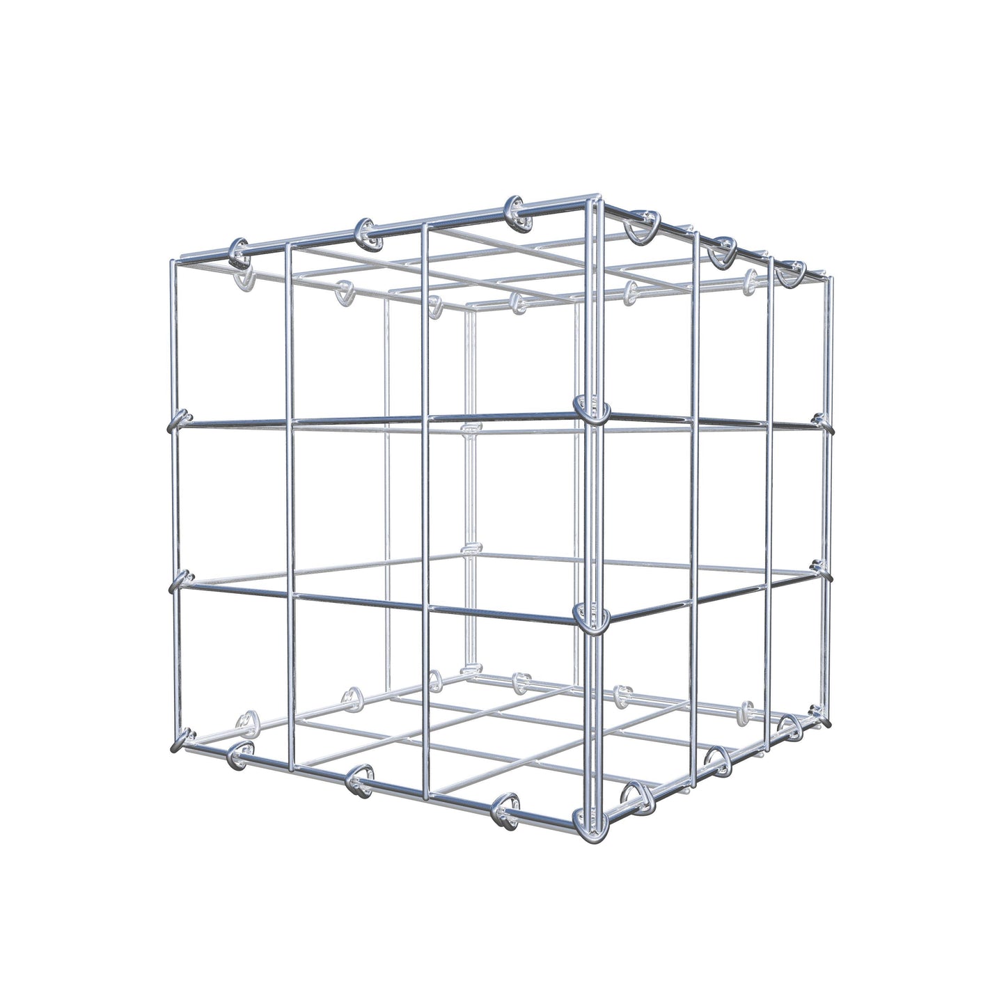 Schanskorf 30 cm x 30 cm x 30 cm (L x H x D), maaswijdte 10 cm x 10 cm, C-ring