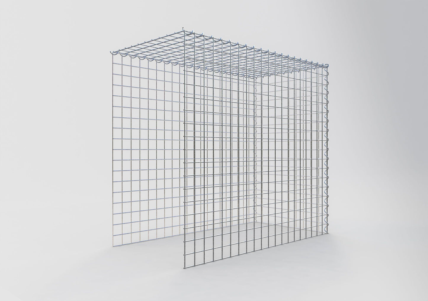 Add-on schanskorf type 4 100 cm x 90 cm x 50 cm (L x H x D), maaswijdte 5 cm x 5 cm, spiraalvormig