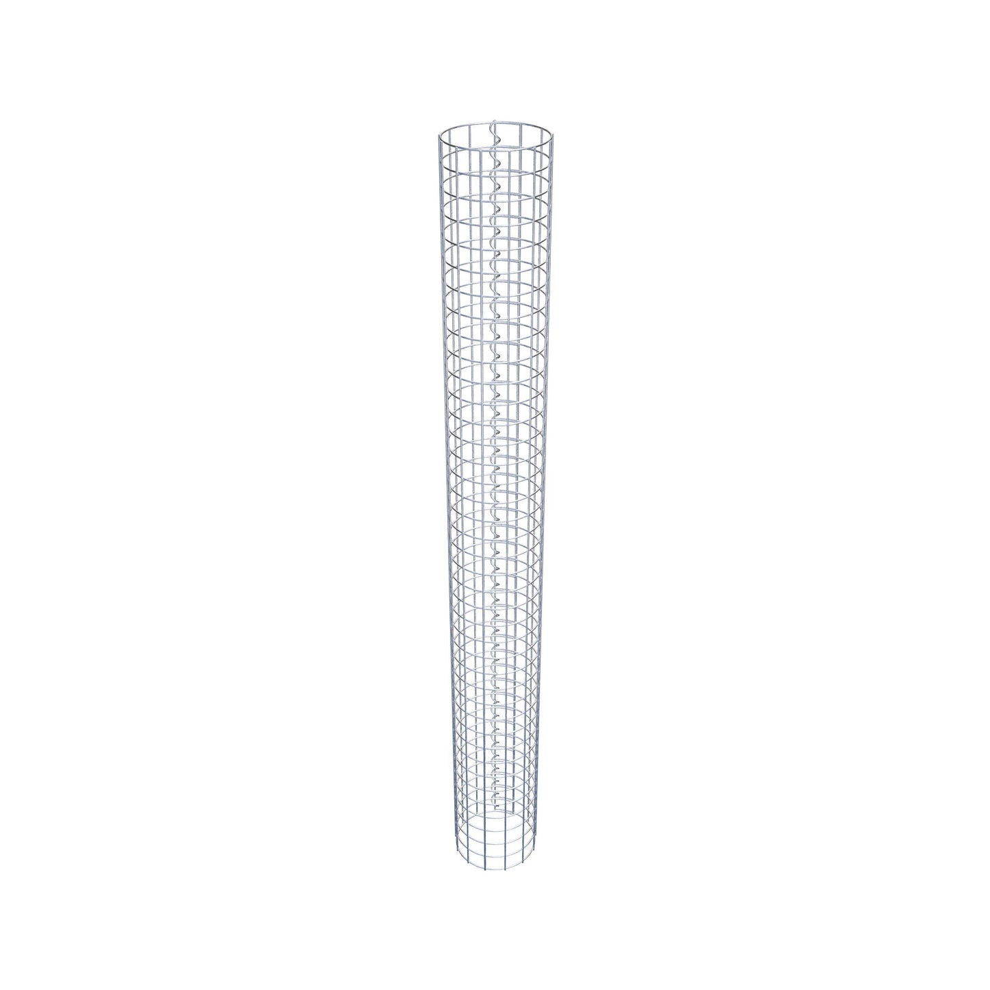 Schanskorfzuil rond 22 cm diameter, 200 cm hoogte, maaswijdte 5 cm x 5 cm