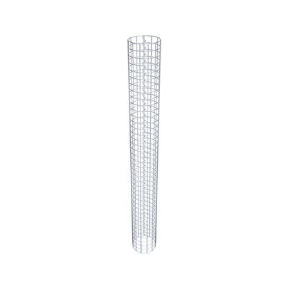 Schanskorfzuil rond 22 cm diameter, 200 cm hoogte, maaswijdte 5 cm x 5 cm