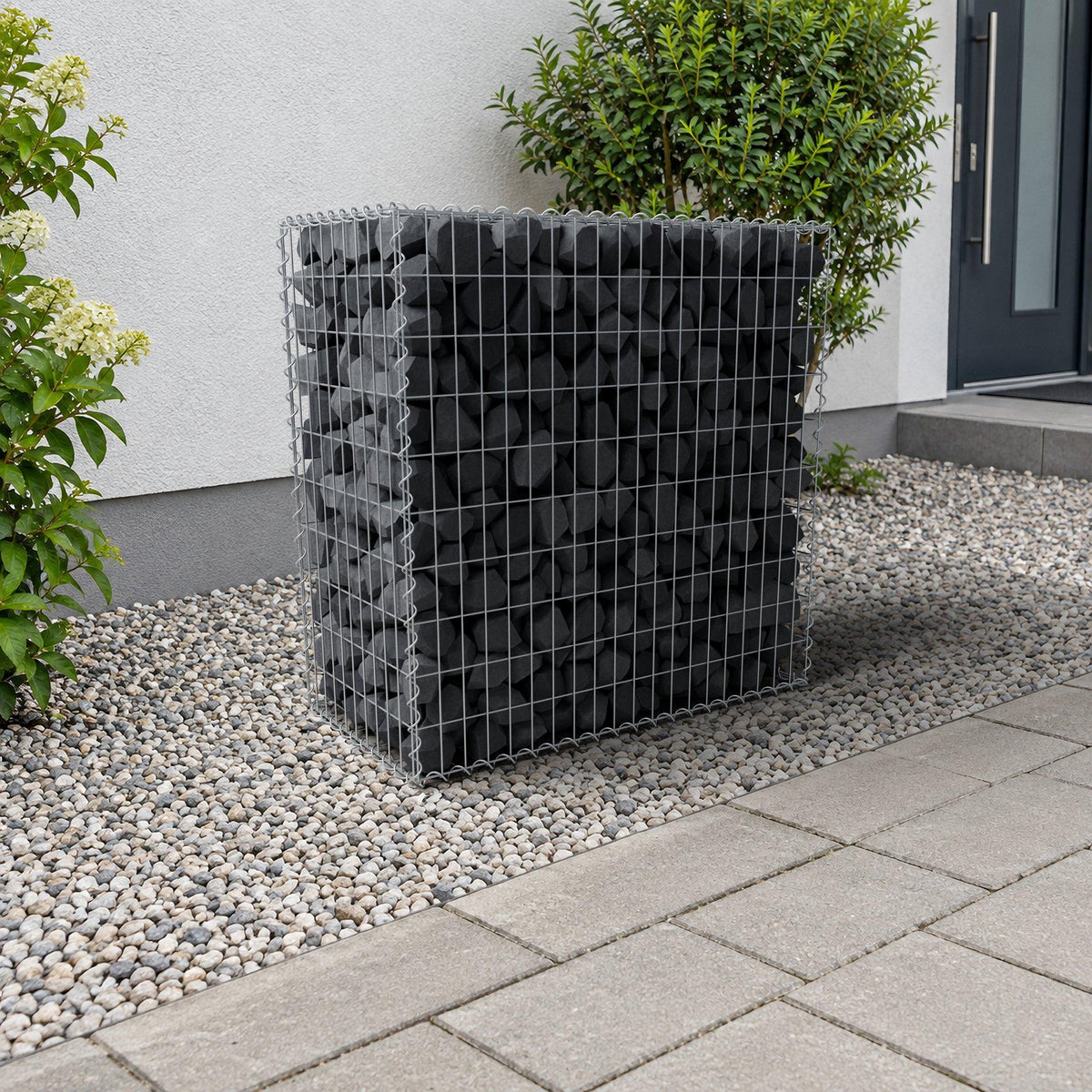 Gabbione 100 cm x 100 cm x 50 cm (L x H x P), maglia 5 cm x 10 cm, spirale