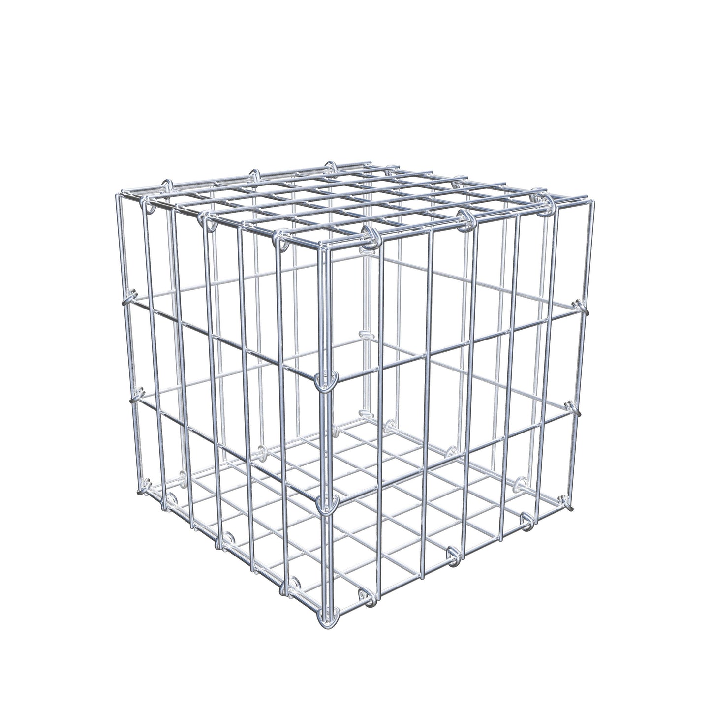 Gabião 30 cm x 30 cm x 30 cm (C x A x P), malhagem 5 cm x 10 cm, anel C