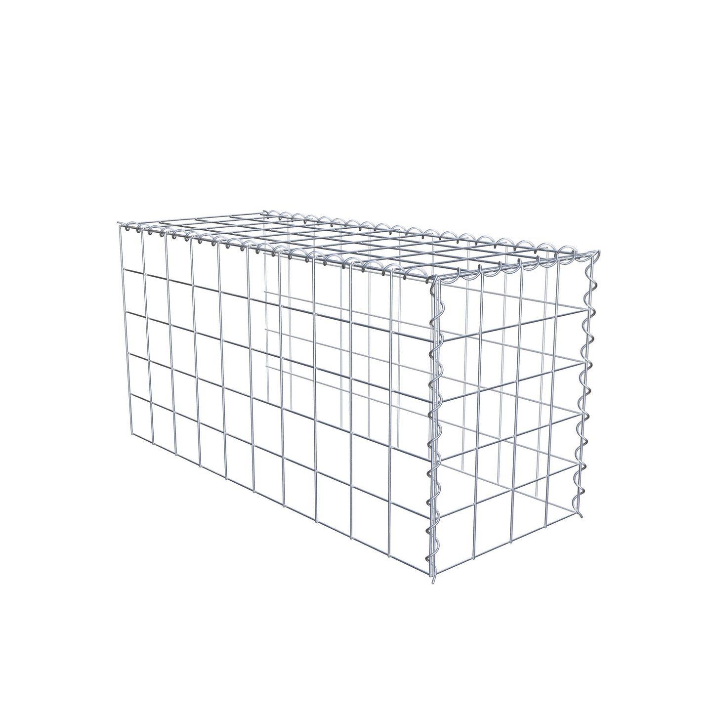 Grown-on gabion type 4 100 cm x 50 cm x 40 cm (L x H x D), mesh size 10 cm x 10 cm, spiral