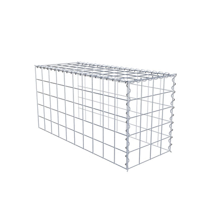 Grown-on gabion type 4 100 cm x 50 cm x 40 cm (L x H x D), mesh size 10 cm x 10 cm, spiral