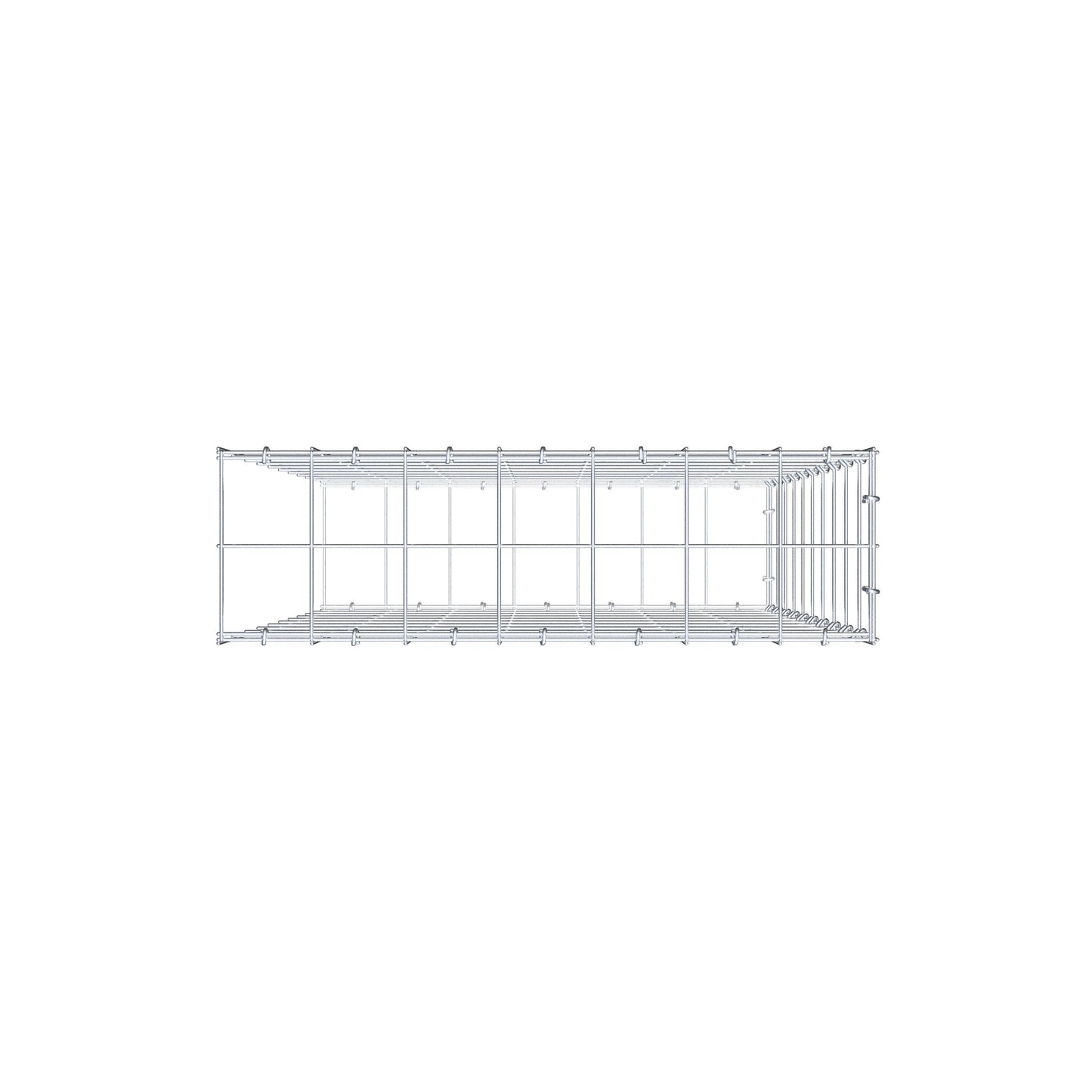 Fourche rapportée type 2 100 cm x 70 cm x 20 cm (L x H x P), mailles 10 cm x 10 cm, anneau en C